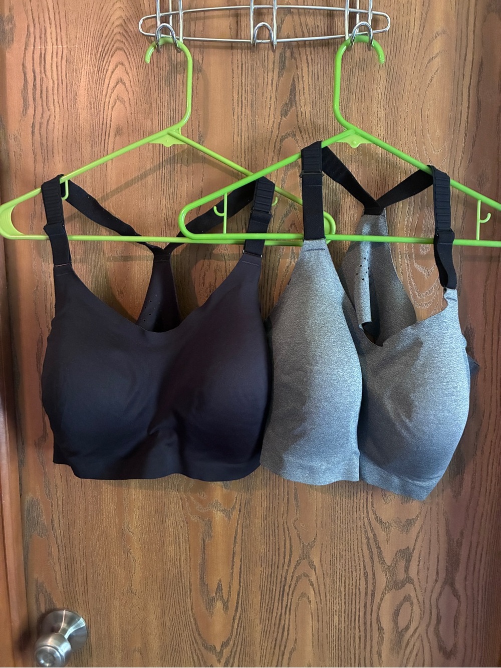 All in Motion Everyday Seamless Comfort Sports Bras - Black & Gray, Pack of 2